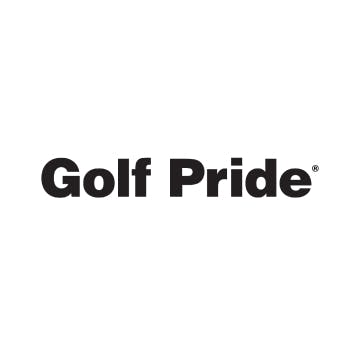 Logotypen för Golf Pride, en symbol för överlägsen kvalitet och prestanda inom golfgrepp. Den ikoniska designen representerar innovation och komfort på banan, vilket gör Golf Pride till det valda varumärket för golfare världen över.